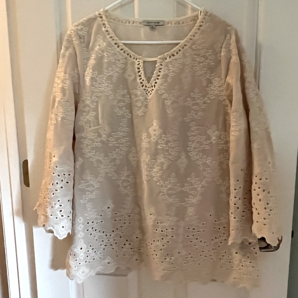 John Mark Top size medium cream color